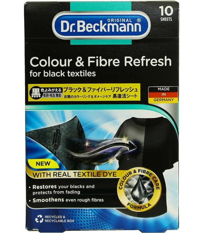 ドクターベックマン Dr.Beckmann ブラック＆ファイバーリフレッシュ 黒復活シート 10枚入 衣類の黒色よみがえる (1個)