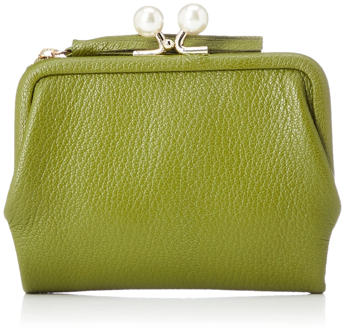 [ペルケ] アクリル玉がま口2つ折り財布 財布 レディース 本革 08-06-03560 OL