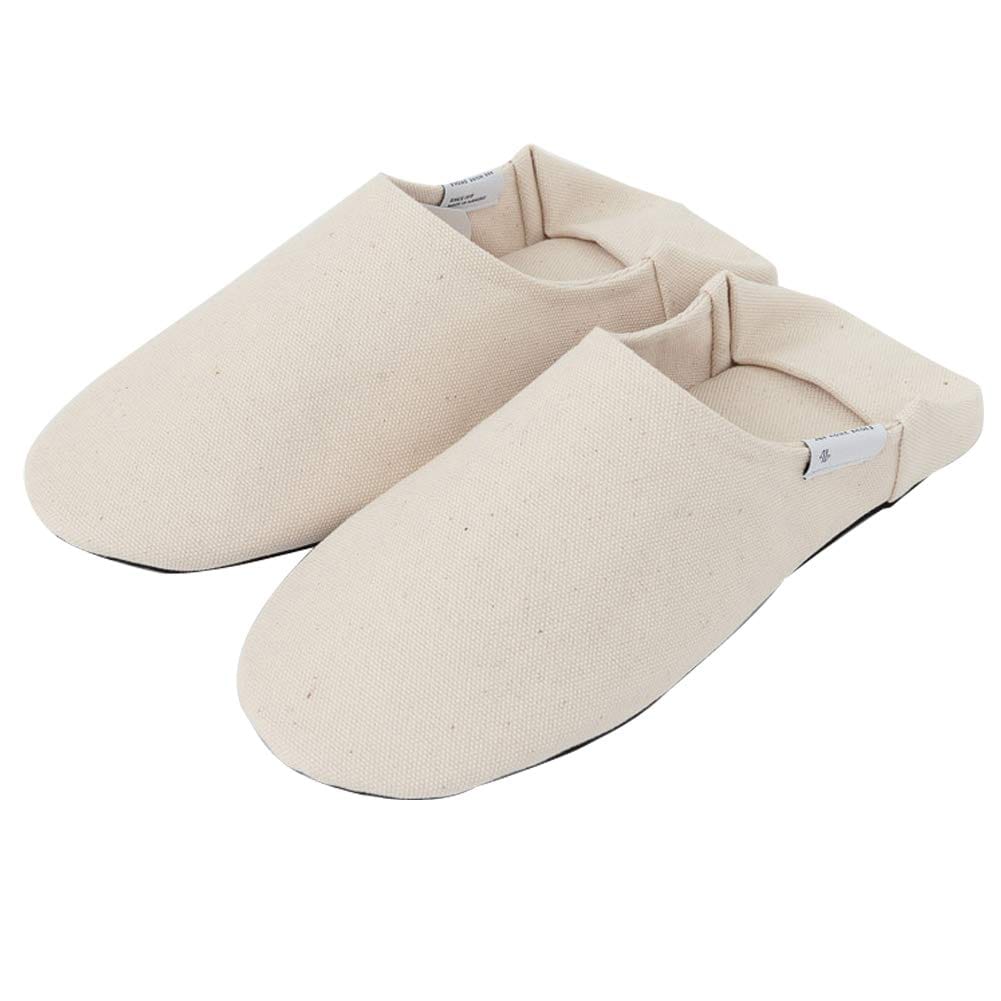 [バブーシュ] 帆布 Mサイズ＜Medium／23-25cm＞ナチュラル【ABE HOME SHOES】