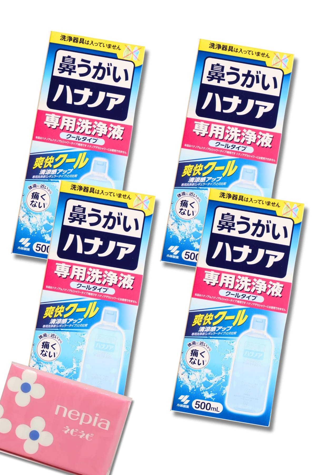 ハナノア 洗浄液 詰替え 500ml 爽快クール 痛くない 鼻うがい 花粉 風邪 【×2個】