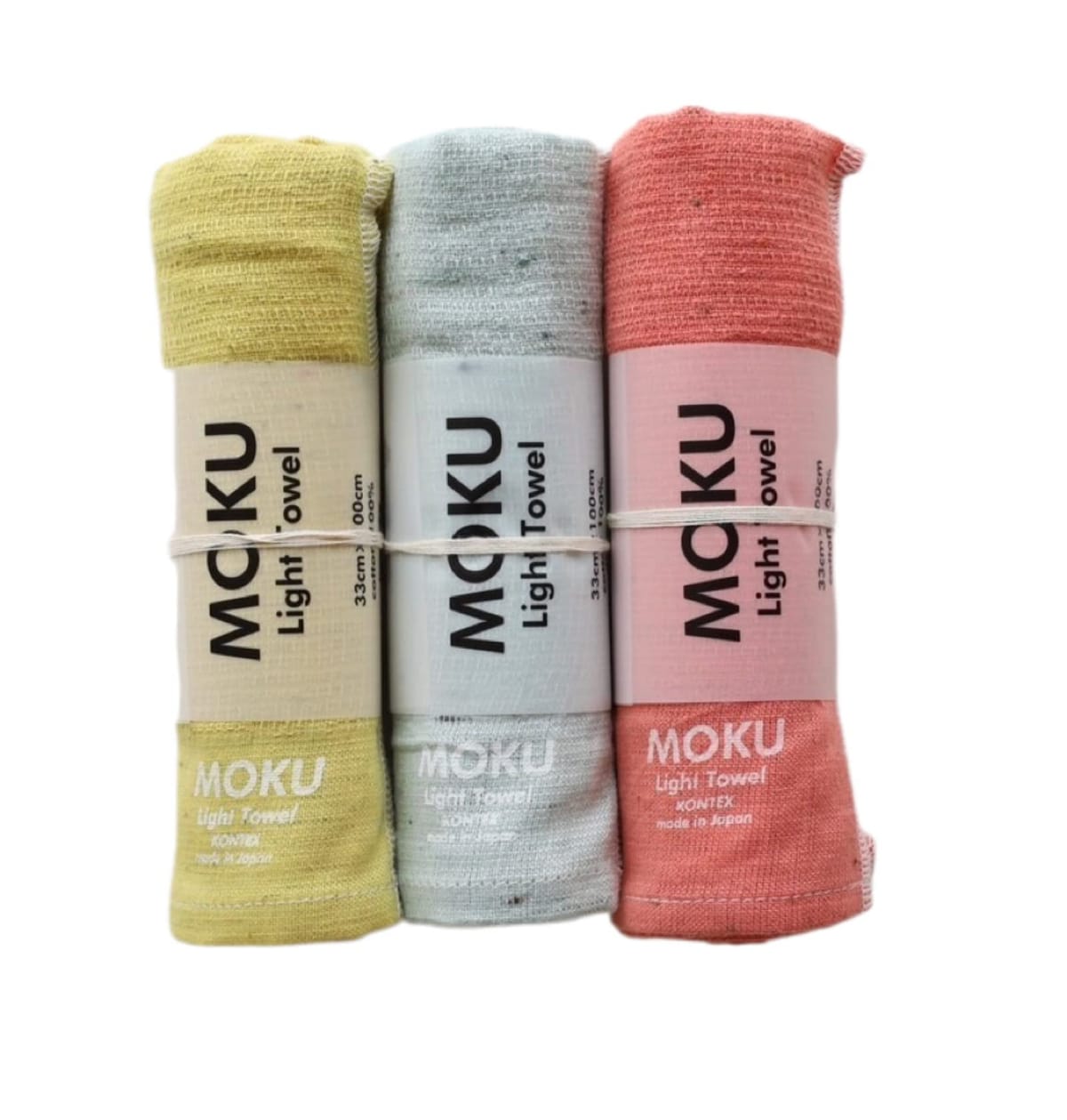 【 コンテックス】 MOKU ＜59351-90＞ フェイスタオル Mサイズ3本セット (レモン・ミント・マンダリン）