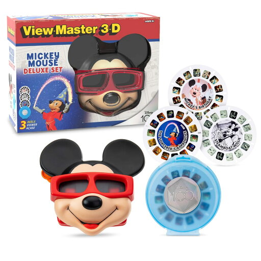 View Master ミッキーマウスデラックスセット ディズニー100版 STEM レトロ 楽しい学習玩具 子供と大人、幼児、3歳以上 View Master ミッキーマウスデラックスセット ディズニー100版 STEM レトロ 楽しい学習玩具 子供と大人、幼児、3歳以上