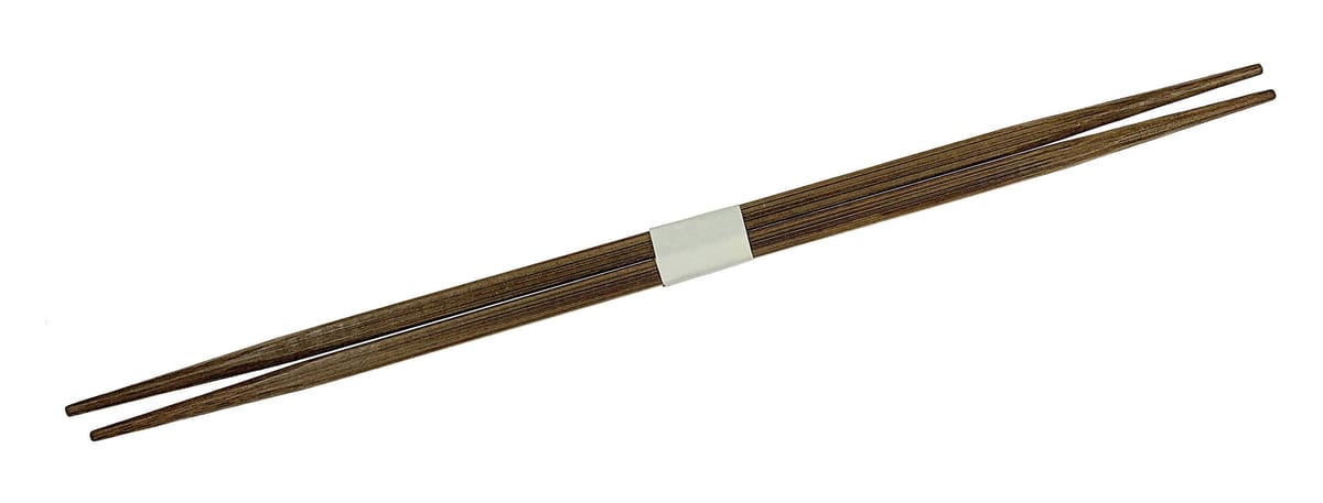 KOINS 割り箸 すす（炭化）竹箸 らんちゅう 26cm 白帯巻 100膳