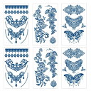 isla&bolso ジャグアタトゥー タトゥーシール リアル 長持ち 刺青 レディース 6枚セット (デザイン4)