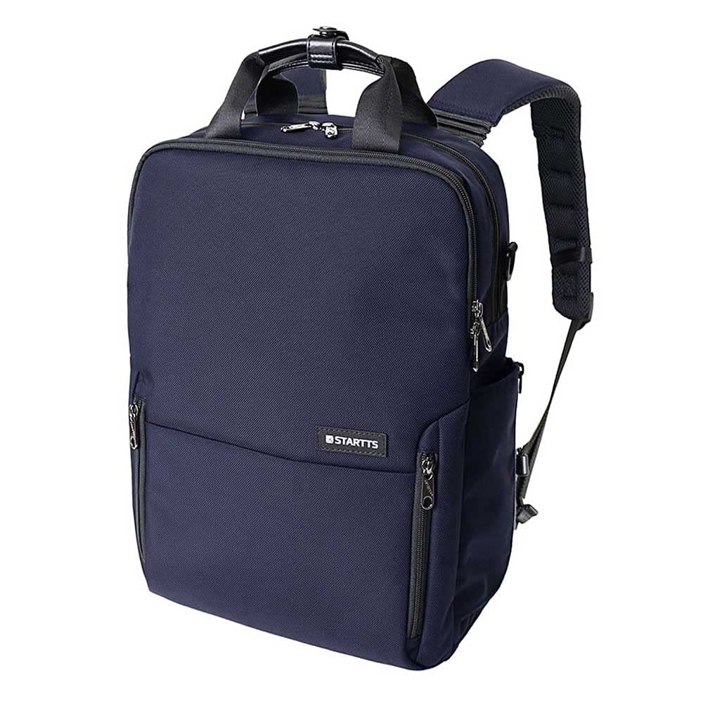 [スターツ] SUV 3way ビジネスバッグ 縦型 ブリーフケース ショルダー リュック ネイビー SU-02-NV