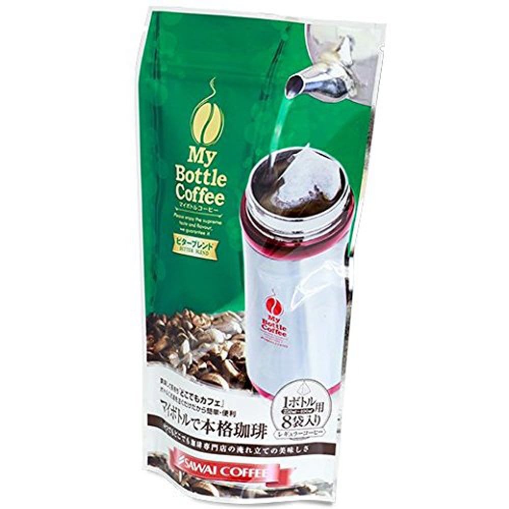 澤井珈琲 コーヒー専門店 どこでもカフェ ボトル用コーヒーバッグ 8パック(64個入) マイボトル ビターブレンド
