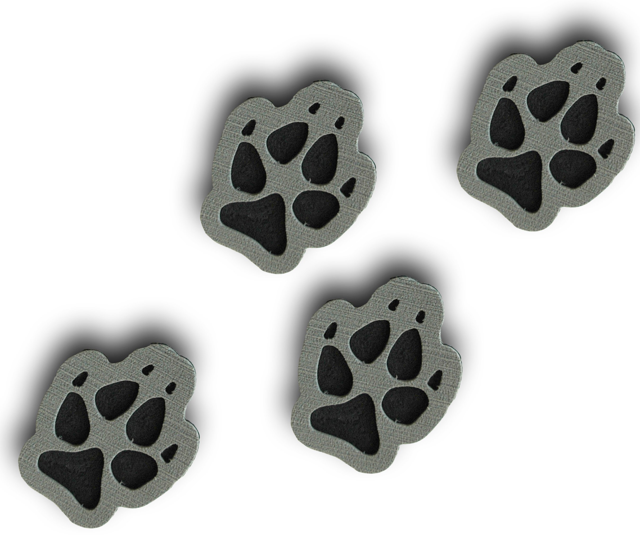 ToeJamR Snowboard Stomp Pad – 4 PUPPY PAWS - Gray