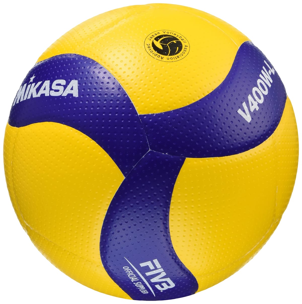 ミカサ(MIKASA) バレーボール 軽量4号 日本バレーボール協会検定球 小学生用 イエロー/ブルー V400W-L 推奨内圧0.3(kgf/㎠) 1