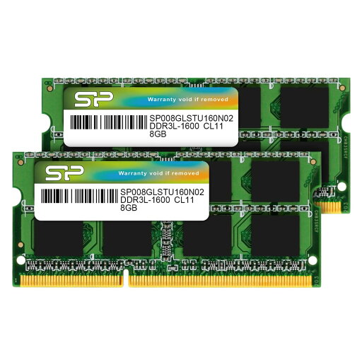 Silicon Power (シリコンパワー) DDR3 / DDR3L 1600MHz (PC3 12800) 204ピン CL11 1.35V RAM ノンECCバッファード SODIMM ノートパソコン ノートブック メモリ RAM モジュール ア Silicon Power (シリコンパワー) DDR3 / DDR3L 1600MHz (PC3 12800) 204ピン CL11 1.35V RAM ノンECCバッファード SODIMM ノートパソコン ノートブック メモリ RAM モジュール ア