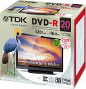 TDK 録画用DVD-R デジタル放送録画対応(CPRM) 1-16倍速 インクジェットプリンタ対応(ホワイト ワイド) 20枚パック 5mmスリムケース DR120DPWC20UE