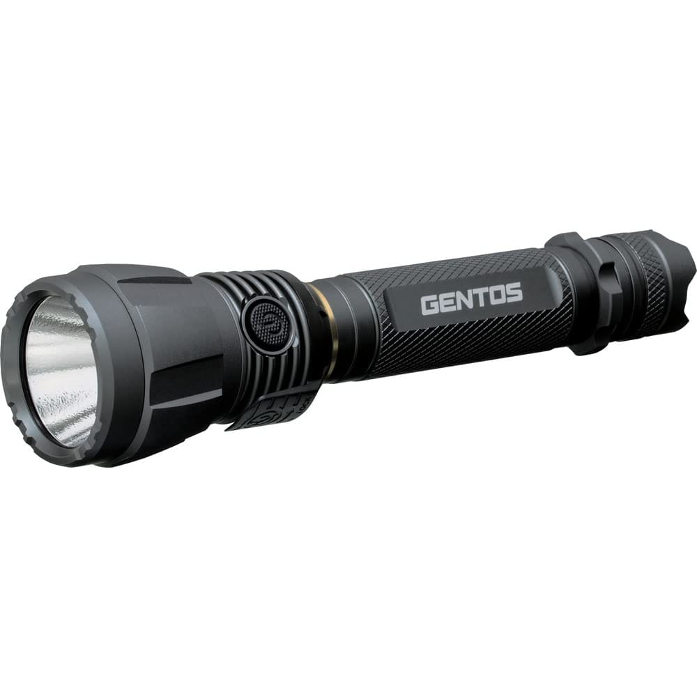 GENTOS(ジェントス) 懐中電灯 LEDライト 充電式(専用充電池)/乾電池(単2) 強力 3200~13000ルーメン アルティレックス 軍用 ハンディライト フラッシュライト UT-618R/UT-3200H 充電池等 UT-618SB/UT-2