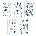 isla&bolso ジャグアタトゥー タトゥーシール リアル 長持ち 大判 刺青 レディース 5枚セット (デザイン9)