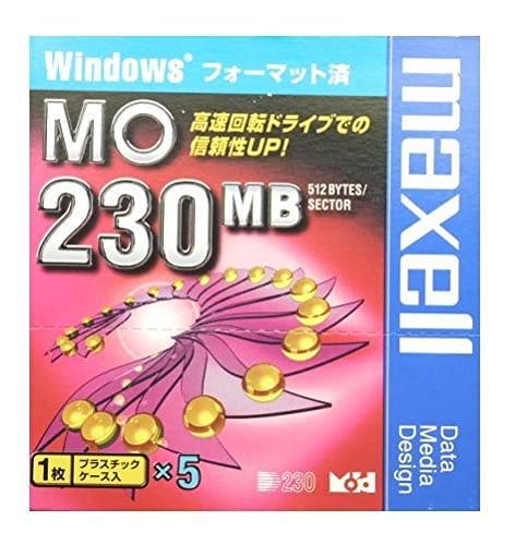 Windowsフォーマット済み230MB　MOメデ