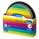 三菱化学メディア Verbatim DVD-R DL 8.5GB 1回記録用 2-8倍速 スピンドルケース 10枚パック ワイド印刷対応 ホワイトレーベル DHR85HP10SV1