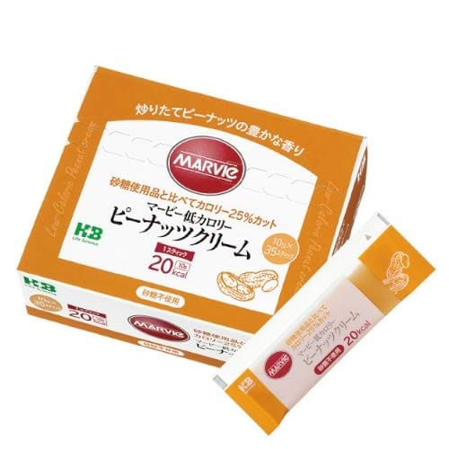 H+Bライフサイエンス マービー 低カロリー ピーナッツクリーム スティック 35本入
