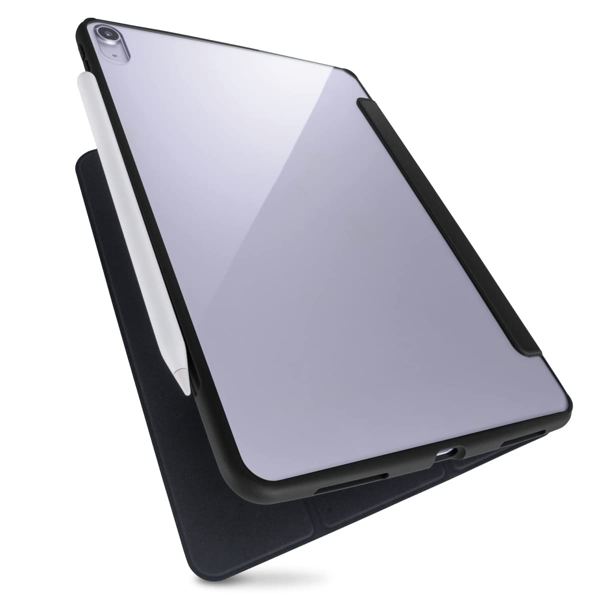 エレコム iPad Air 10.9インチ第5/4世代 (2022/2020年) ケース オートスリープ対応 手帳型 背面クリア 2アングル 耐衝撃 TOUGH SLIM LITE フラップ付 ブラック TB-A21MTSLFCBK