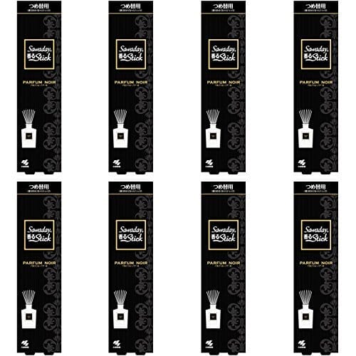 小林製薬 【まとめ買い】サワデー香るスティック 消臭芳香剤 詰め替え用 パルファムノアール 70ml×8個