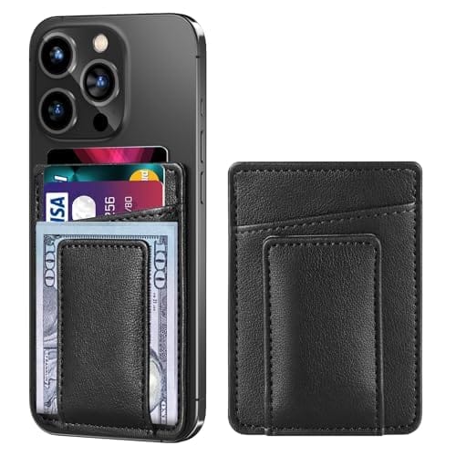 Apple用磁気カードウォレットホルダー、iPhone12/13/14/15対応 磁気レザーウォレット iPhone 15/15 Pro/14/13/12シリーズ用