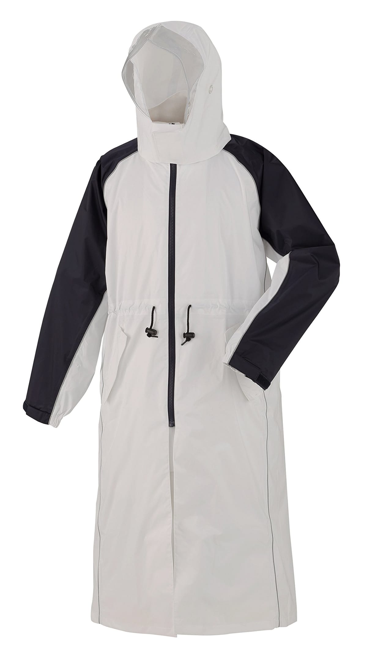 スミクラ 防水透湿 レインパーカ ホワイト L (165~175cm) 全2色 7サイズ 収納袋付き 2層レイヤー N-655