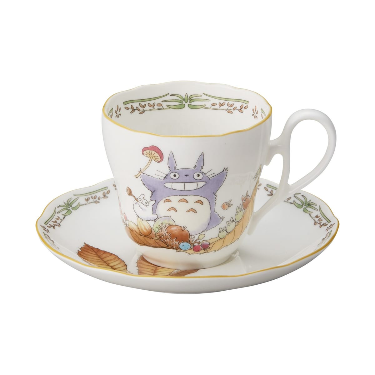 Noritake ノリタケ カップ & ソーサー ( コーヒー ティー 兼用) 250cc となりのトトロ 電子レンジ対応 1客 ボーンチャイナ TT97889/4924-3