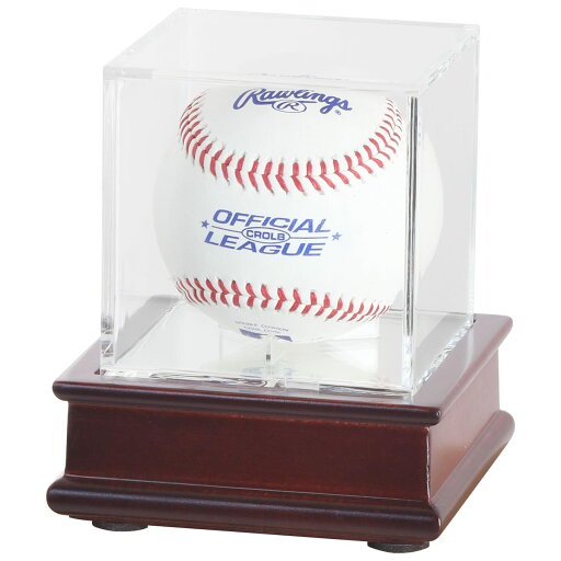 DisplayGifts Pro UV Baseball Display Case Holder and Wooden Stand DisplayGifts Pro UV Baseball Display Case Holder and Wooden Stand