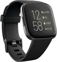 Fitbit Versa 2 スマートウォッチ ブラック/カーボン [6日間以上のバッテリーライフ/Alexa搭載]