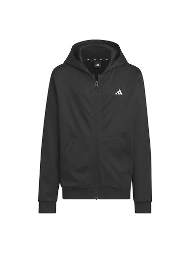adidas(アディダス) U TRAIN ESS スウェットFZフーディ スポーツスタイル ウェア スウェットシャツ IKS28 (IK4644)ブラック J150 adidas(アディダス) U TRAIN ESS スウェットFZフーディ スポーツスタイル ウェア スウェットシャツ IKS28 (IK4644)ブラック J150