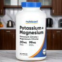 Nutricost カリウム(99 MG)マグネシウム(210 MG)シトレートカプセル 240カプセル(4)