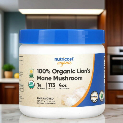 Nutricost オーガニック ヤマブシタケ粉末 4oz 非GMO グルテンフリー Nutricost オーガニック ヤマブシタケ粉末 4oz 非GMO グルテンフリー