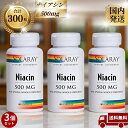 SOLARAY(ソラレー) Niacin(ナイアシン - ビタミンB3) 500 MG 100カプセル(3個セット)