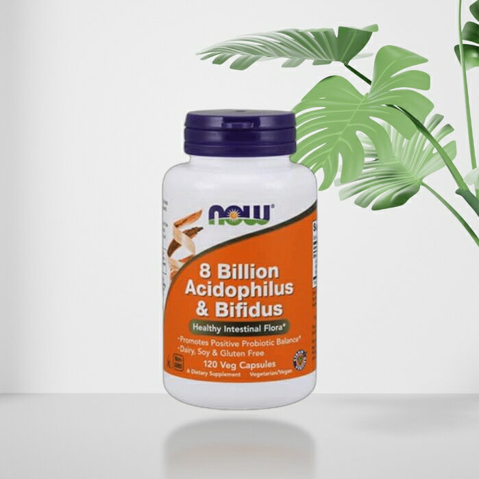 NOW Foods, 80億のアシドフィルス菌＆ビフィズス菌、ベジカプセル120粒のサムネイル