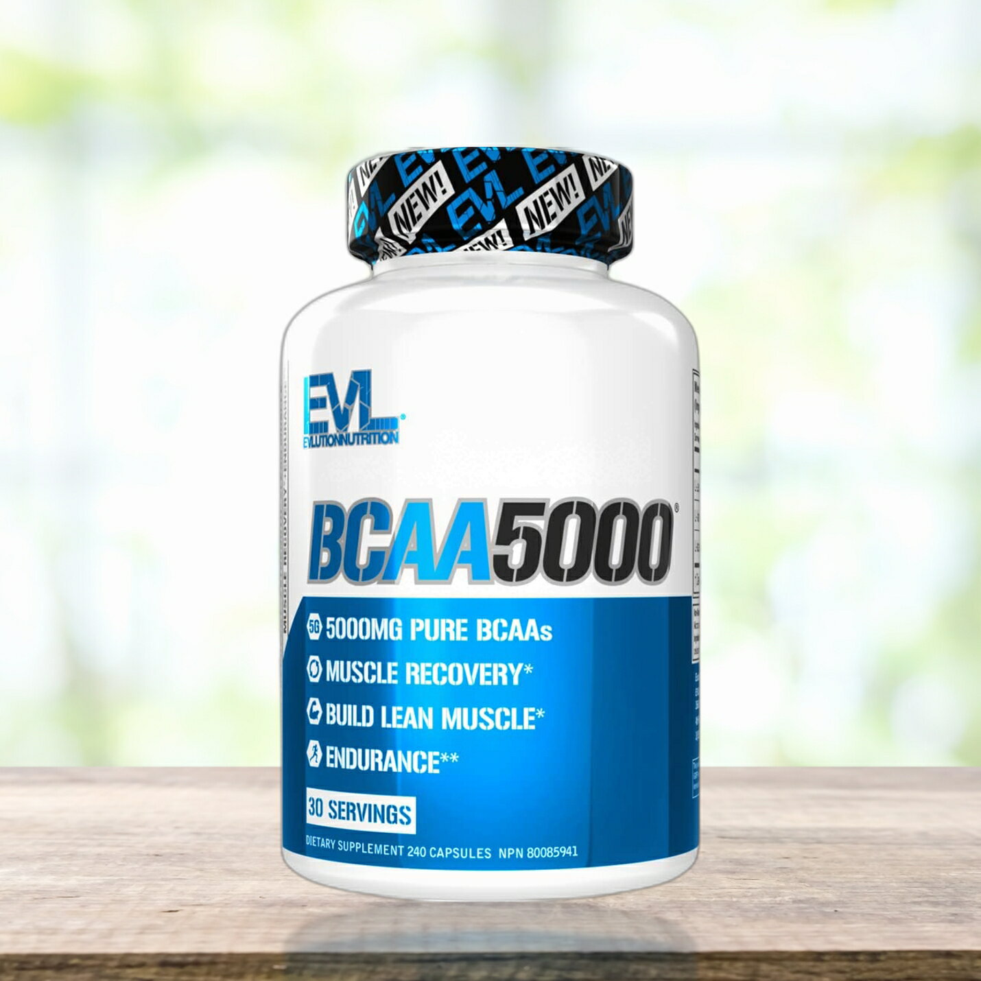 Evlution Nutrition(エボリューションニュートリション) BCAA5000, 必須アミノ酸 筋肉を鍛える BCAAs5g含有 カプセル(30回分)
