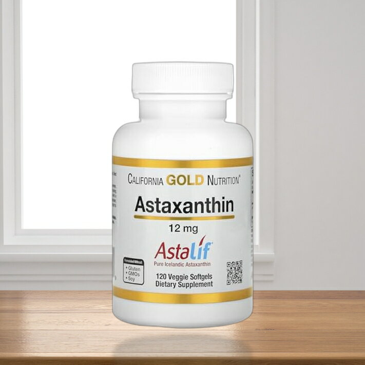 California Gold Nutrition, アスタキサンチン、Astalif（アスタリフ）純アイスランド産、12mg、植物性ソフトジェル120粒のサムネイル