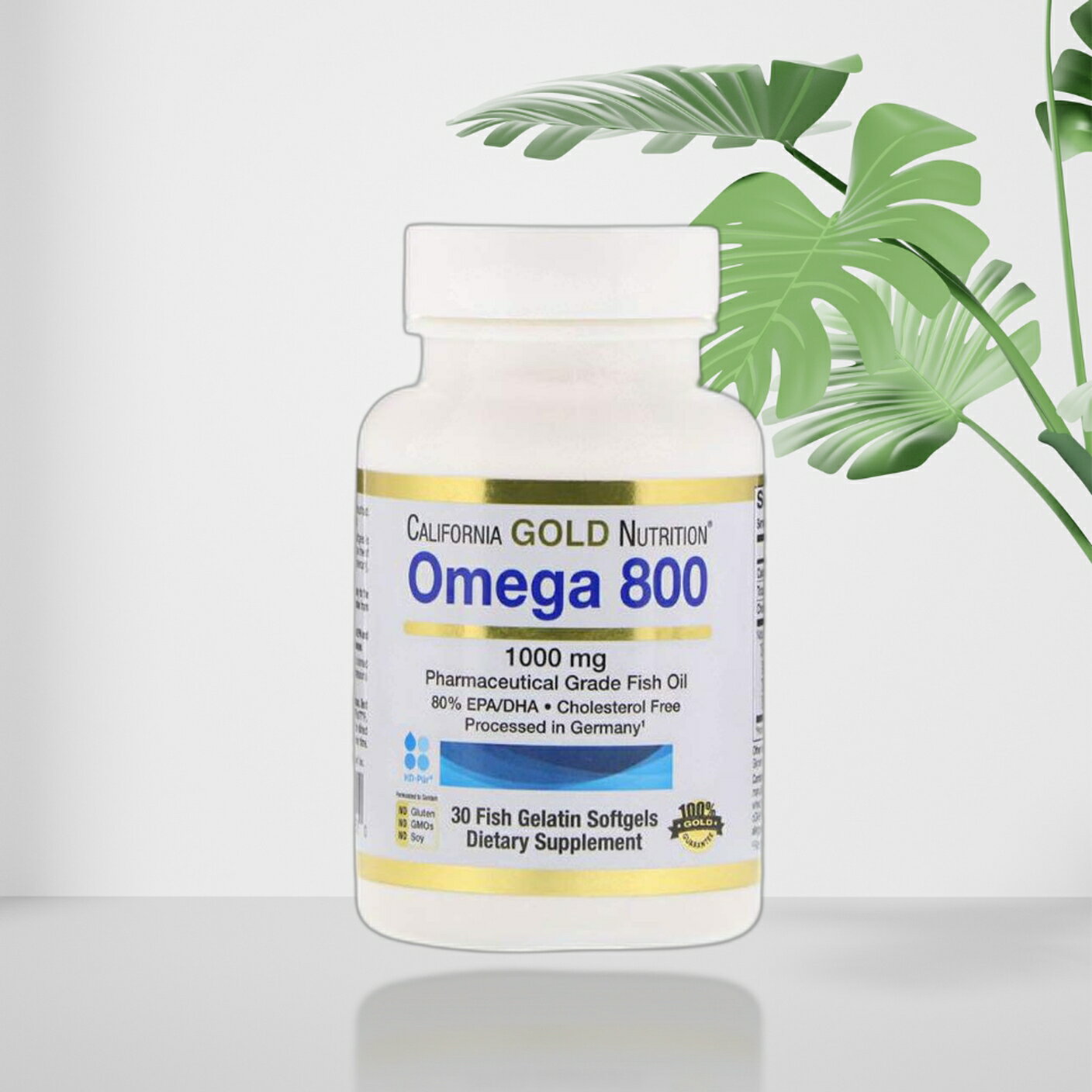 California Gold Nutrition オメガ 800 80％ EPA DHA 1000mg 30個 【アメリカ直送】のサムネイル