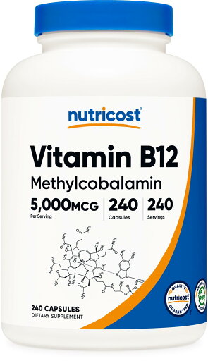 Nutricost ビタミンB12 メチルコバラミン 5000mcg 240カプセル 非遺伝子組み換え Non-GMO グルテンフリー ニュートリコスト Nutricost ビタミンB12 メチルコバラミン 5000mcg 240カプセル 非遺伝子組み換え Non-GMO グルテンフリー ニュートリコスト