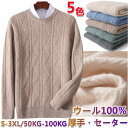 ウール100% セーター クルーネック ニット 長袖 メンズセーター ウール プルオーバーセーター カジュアル sweater 丸首 上着 秋冬物 ショート丈 ...