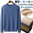 ウール100% プルオーバーセーター クルーネック ウール ニット 長袖 メンズセーター カジュアル セーター sweater 丸首 上着 秋冬物 ショート丈 ...