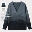 グラデーション カーディガン コットン メンズ トップス 長袖 綿 カーディガン 男性 秋冬服 ニットジャケット コーデ 細身 ニットカーディガン 保温 軟らか 柔らか おしゃれ 運動 通勤 通学 高校生 全2色 S M L LL 3L