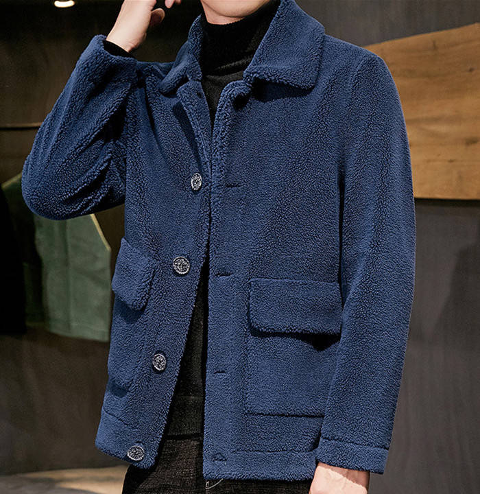 ムートンジャケット 裏ボア ショートコート メンズジャケット ゆったり カジュアルジャケット ブルゾン 防寒 毛皮 冬服 厚手 暖かい L~4XL 冬新作 ファッション