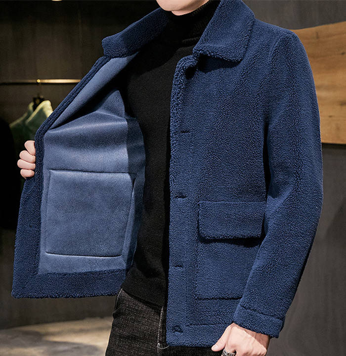 ムートンジャケット 裏ボア ショートコート メンズジャケット ゆったり カジュアルジャケット ブルゾン 防寒 毛皮 冬服 厚手 暖かい L~4XL 冬新作 ファッション