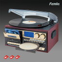 ファミラ マルチ オーディオ レコードプレーヤー DX 交換針3本付き CD ラジオ カセットテープ プレイヤー 録音 再生 テレビ 放送 CM