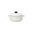 【送料無料】 キャセロール鍋 野田琺瑯 ルーク 深型キャセロール ホワイト 25cm LK-25T