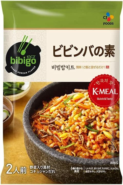 ※ネコポス発送※BIBIGOビビゴビビンパの素196g(2人前) ＊1個 ！家で簡単に本場の味を！ビビンバ調味料 韓国食材 韓国食品 簡単 お手軽