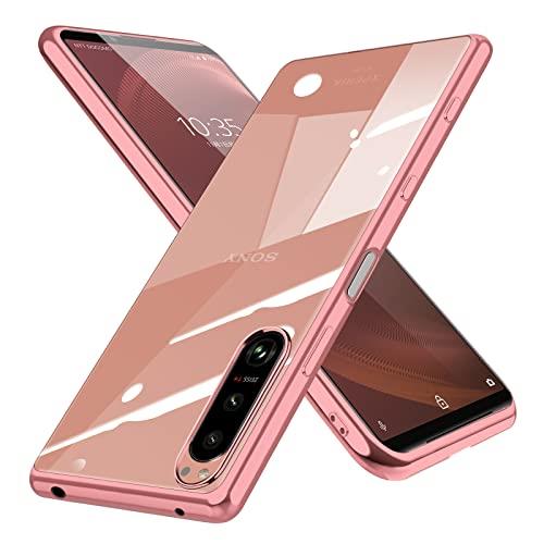 Xperia 5 III SO-53B ケース クリア スマホケース SOG05 カバー A103SO 透明 ソフト tpu 背面クリア ピンク エスクペリア 5III ストラップホール付き 軽量 耐衝撃 ローズゴールド