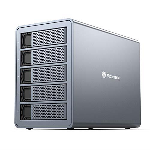 Yottamaster HDDP[X 3.5C` USB3.0ڑ 5Bay n[hfBXNP[X SATA3.0Ή 18TB~5䓋ډ\ ƌ e Otn[hhCuGN[W A~ O[[FS5U3]