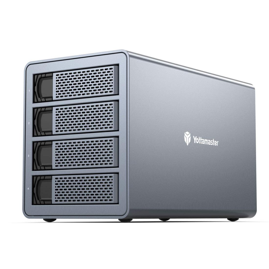 Yottamaster HDDP[X 3.5C` USB3.0ڑ 4Bay n[hfBXNP[X SATA3.0Ή 18TB~4䓋ډ\ ƌ e Otn[hhCuGN[W A~ O[[FS4U3]