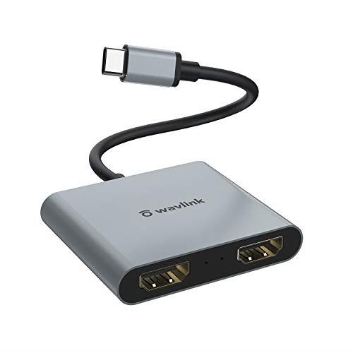 WAVLINK USB type-C-fA HDMI A_v^[ 4K~jhbLOXe[V/2x4K30Hz /1x4K60Hz MacBook Pro 2019/iPad Pro 2020/Dell XPS 13/15/Ȃǂȋ@ƌ݊