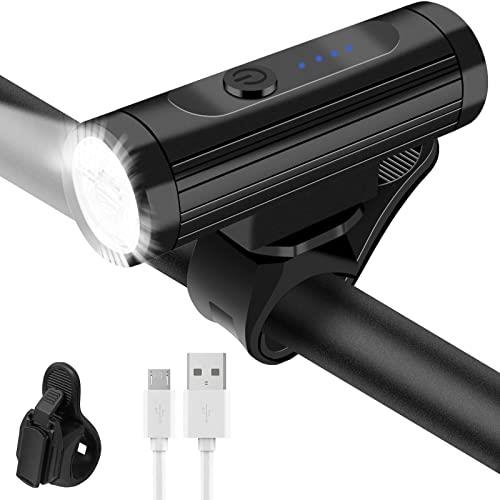 自転車 ライト 2500mAh大容量 LEDヘッドライト USB充電式 IPX6防水 防振 550ルーメン 高輝度 4つ調光モ..