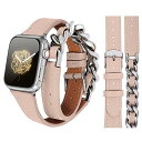 [HANDODO] Apple Watch バンド レディース 本革 41mm 40mm 38mm アップルウォッチ バンド ステンレス チェーン おしゃれ 可愛い ビジネ..