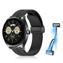 1.【22mm対応機種】コンパチブルHuawei Watch GT 4 46mm/HUAWEI WATCH Ultimate/Huawei Watch Buds/Huawei Watch 4 46mm/Huawei Watch 4 Pro 48mm/Huawei Watch GT 3 Pro 46mm/GT 3 46mm/Huawei Watch GT Runner/Huawei Watch 3/3 Pro/Huawei Watch GT 2 46mm/Huawei Watch GT 2e/Huawei Watch GT 2 Pro/Huawei Watch GT 2 Pro ECG/Huawei Watch 2 Classic/Huawei Watch GT 42mm/Huawei Watch GT 46mm/Huawei Watch GT Classic/Huawei Watch GT Sport Active/Honor GS Pro/Honor Magic Watch 2 46mm/Honor Magic Watch/Honor Watch Dreamに対応します。2.【磁気折りたたみバックル】この交換ベルトのクラスプは高品質のステンレス鋼の金属素材で作られており、質感があり、バタフライクラスプよりも優れており、装着に便利で、自動的に折りたたまれ、2秒で着用できます。頑丈で耐久性があり、時計の安定性を確保し、マグネット付きバックルを採用しており、簡単に装着・着脱ができます。3.【素材】この時計バンドは高品質の柔らかいシリコン素材で作られており、軽量で耐久性があります。肌に優しく、アレルギーを引き起こすことがなく、柔軟性に富んでいます。撥水処理が施されており、汗や水に強く、清潔な状態を保ちます。スポーツ時の汗や水による不快感や、臭いの発生を抑えることができます。腕にフィットし、ストレスフリーな装着感を実現しています。4.【サイズ】バンドの長さは6.3インチから9インチ(160mm-230mm)まで調整できます。(ご注意：手動測定のため10～15mmの誤差が生じる場合がございます)大部分の女性と男性の腕に適応し、最も快適に感じる位置にバンドの長さを調節することを可能にします。ストラップの両端にはクイックリリースが付いており、時計を正確かつ安全にロックできます。5.【アフタサービス】ご注文する内容と異なる商品が届いた場合や、不良品・破損がある場合、お気軽にお問い合わせください。返品、返金、代替品その他無料で対応いたします。弊店はお客様の考えを最も大切にし、ご満足いただける商品を提供いたします。説明 22mmストラップ適切な時計モデル Huawei Watch GT 4 46mm/HUAWEI WATCH Ultimate/Huawei Watch Buds/Huawei Watch 4 46mm/Huawei Watch 4 Pro 48mm/Huawei Watch GT 3 Pro 46mm/GT 3 46mm/Huawei Watch GT Runner/Huawei Watch 3/3 Pro/Huawei Watch GT 2 46mm/Huawei Watch GT 2e/Huawei Watch GT 2 Pro/Huawei Watch GT 2 Pro ECG/Huawei Watch 2 Classic/\Huawei Watch GT 42mm/Huawei Watch GT 46mm/Huawei Watch GT Classic/Huawei Watch GT Sport Active/Honor GS Pro/Honor Magic Watch 2 46mm/Honor Magic Watch/Honor Watch Dream対応 Amazfit GTR Mini/GTS 4/GTS 4 Mini/Bip 3/3 Pro/GTS 3/GTS 2e/Amazfit GTS 2 Mini/GTS 2/Amazfit GTS/Amazfit GTR 42mm/Amazfit Bip/Amazfit Bip S/Bip Lite/Amazfit Bip U Pro対応 Samsung Galaxy Watch 5 40mm 44mm/Samsung Galaxy Watch 5 Pro 45mm/Samsung Galaxy Watch 4 40mm/Samsung Galaxy Watch 4 44mm/Samsung Galaxy Watch 4 Classic 42mm 46mm対応 Garmin vívomove Trend/Garmin Venu Sq 2/Garmin Venu Sq 2 music/Garmin Venu 2 Plus/GarminMove Sport/Garmin vivoactive 3/3 music/Garmin Approach S42/Garmin vivomove 3/Garminmove 3/Garmin venu Sq/Sq Music/Garmin venu/Garmin Forerunner 245/245 music/645/645 music対応 TicWatch E3/TicWatch GTH/TicWatch GTA/TicWatch GTK/TicWatch GTX/TicWatch 2 NFC対応 マグネットクラスプの設計 ユニークなマグネットクラスプデザインを採用して、強力な磁気クラスプ、簡単にロックできます。最新の磁気折りたたみバックルで、時計を手首に安定させ、見た目も素晴らしくスタイリッシュです。 主な特徴 柔らかく、耐久性があり、快適で、通気性があり、肌にやさしく、耐水性のある柔らかいシリコン素材でできています。肌に優しいし、長時間使用しても肌を刺激しません。 軽量で快適、通気性に優れています。 汗を吸収し、すぐに乾き、お手入れも簡単です。 さまざまな色が用意されています、スマートウォッチをパーソナライズし、日常生活の気分や服装に合わせて独自の好みを強調します。 ちゃんとバンドラグをバンドインターフェイスにロックして ok です。取り付け、コネクタは特殊加工され、取り外しと取り付けは簡単であり、丈夫で崩れません、いつでも安心で装着できます。 ウォーム通知 この商品にはストラップのみが含まれています（時計は含まれていません）。ご不明な点がございましたら、お気軽にお問い合わせください。最も満足のいくサービスを提供させていただきます。